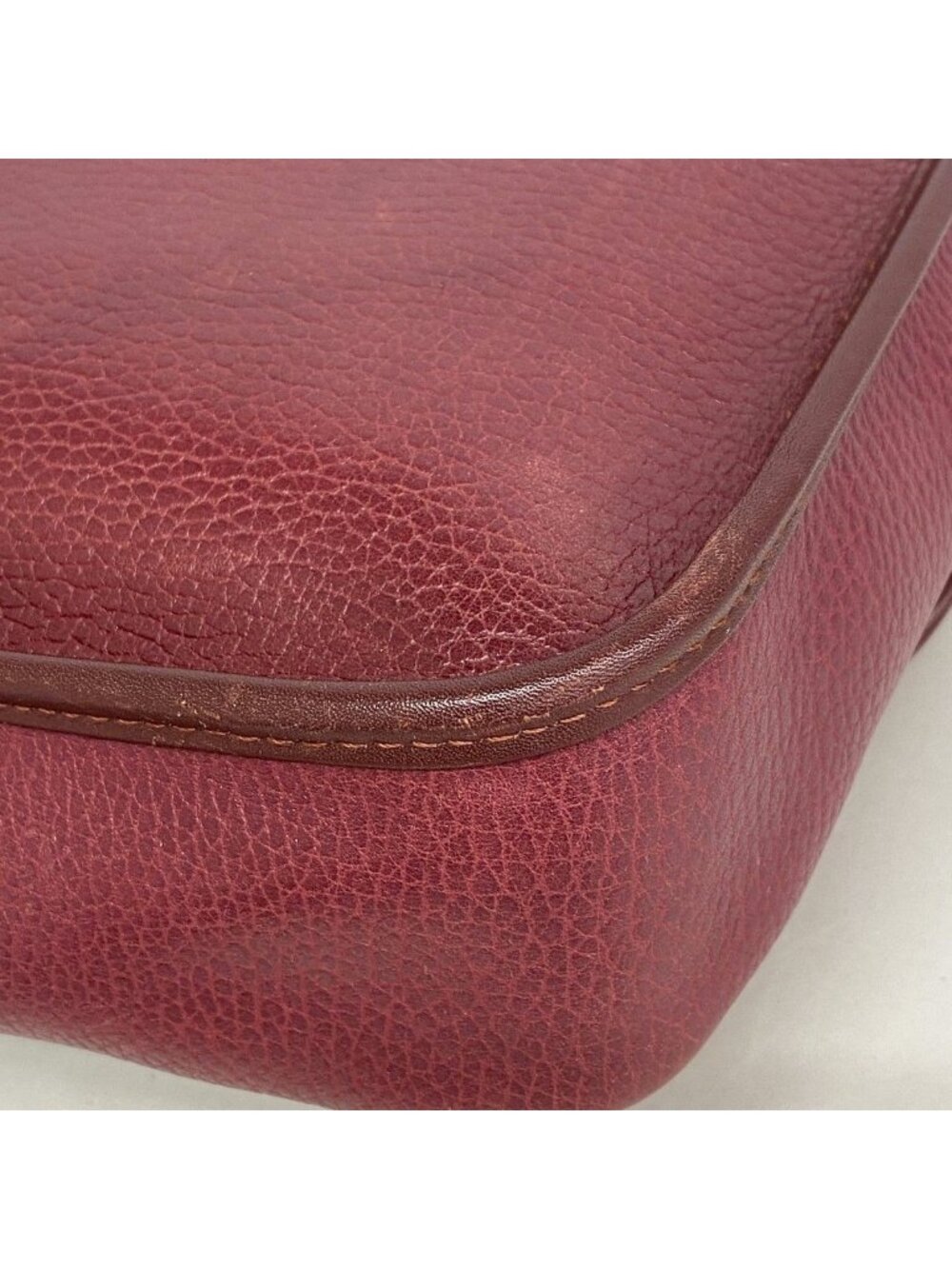 Cartier Business Bag Must Leather Bordeaux Gold Silver - Picture 7 of 9